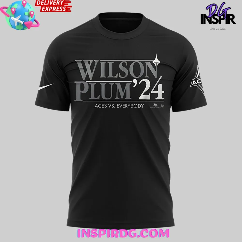 -Las Vegas Aces Wilson Plum 2024 T-Shirt