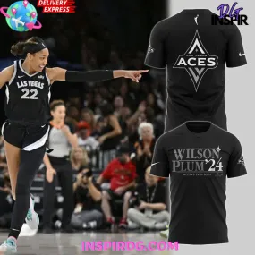 -Las Vegas Aces Wilson Plum 2024 T-Shirt