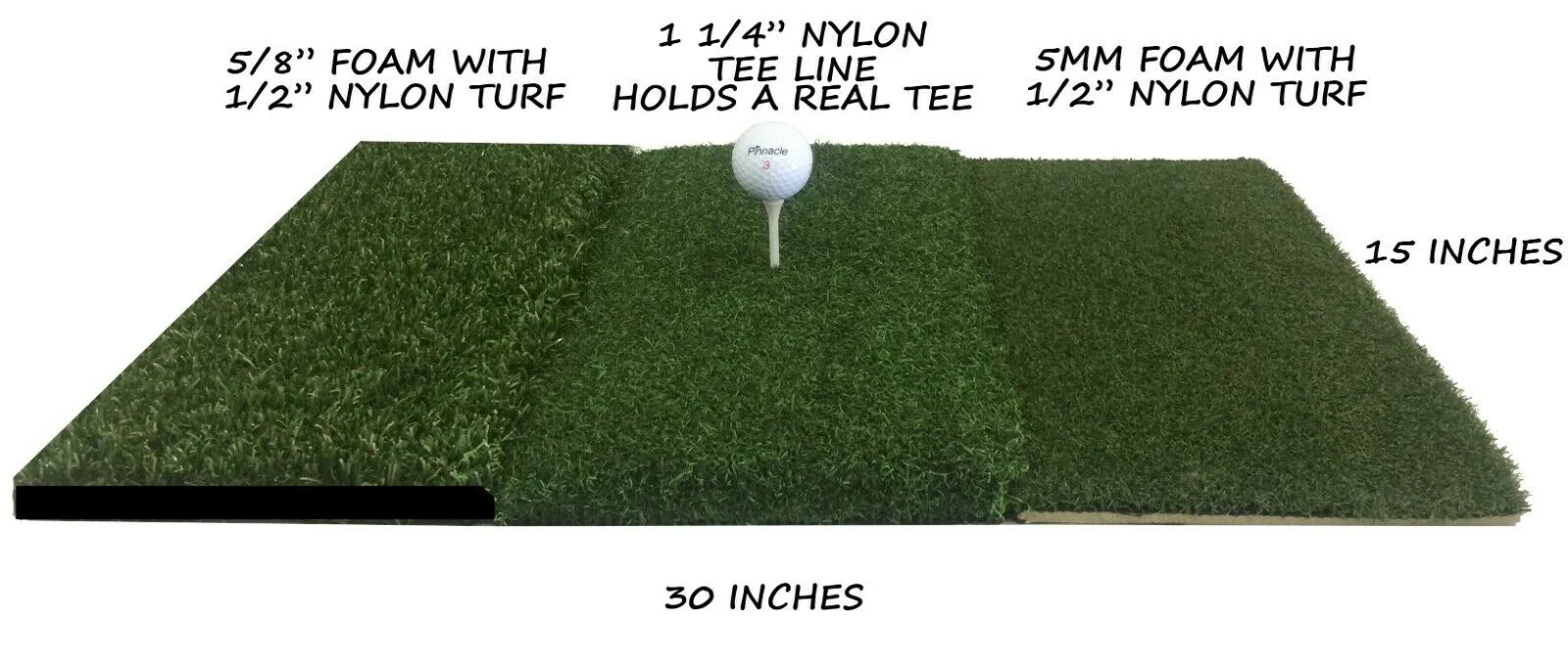 15 x 30 Tri-Turf Golf Mat - Deluxe Portable Golf Mat