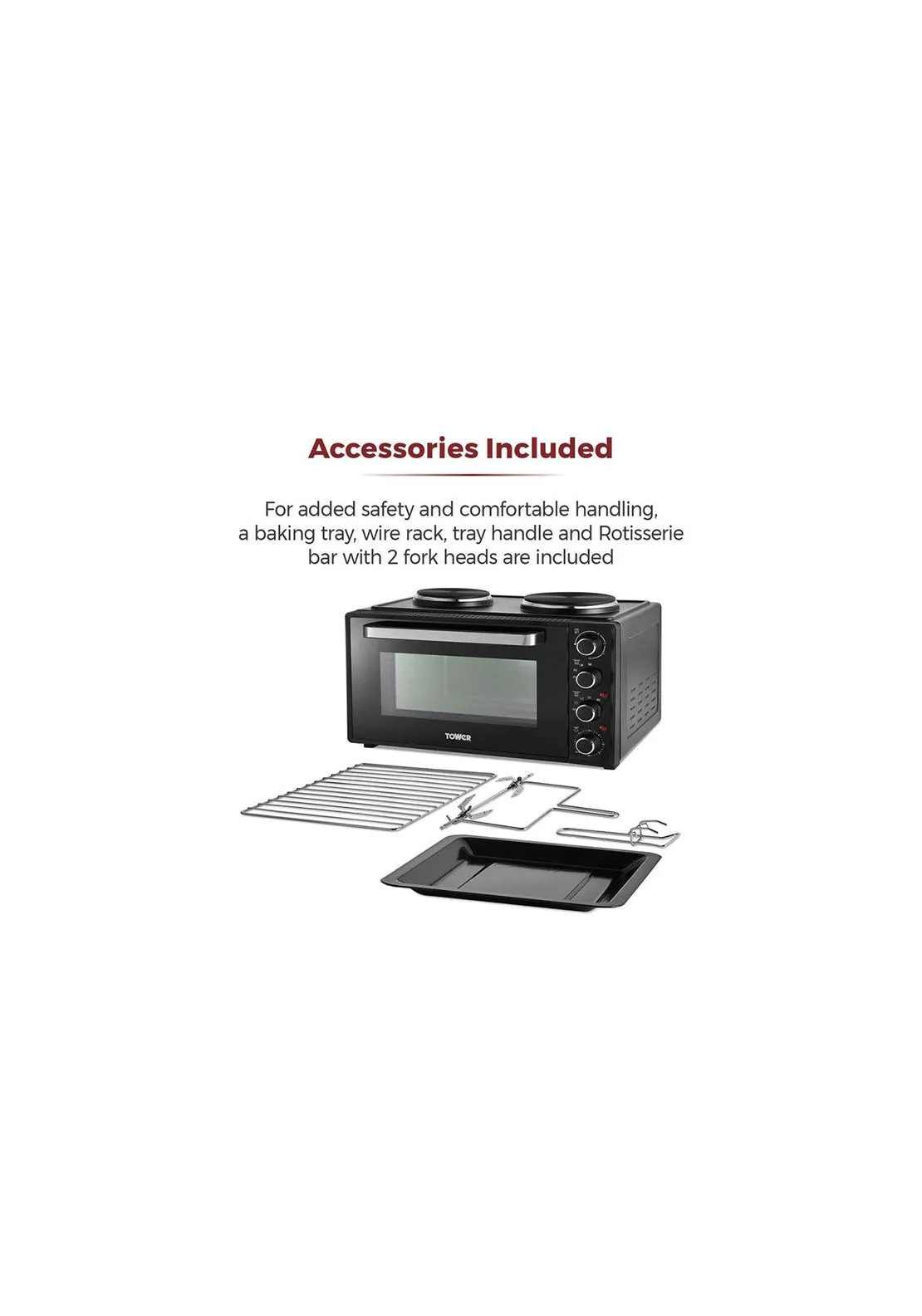 42L Mini Oven With Hot Plates | T14045