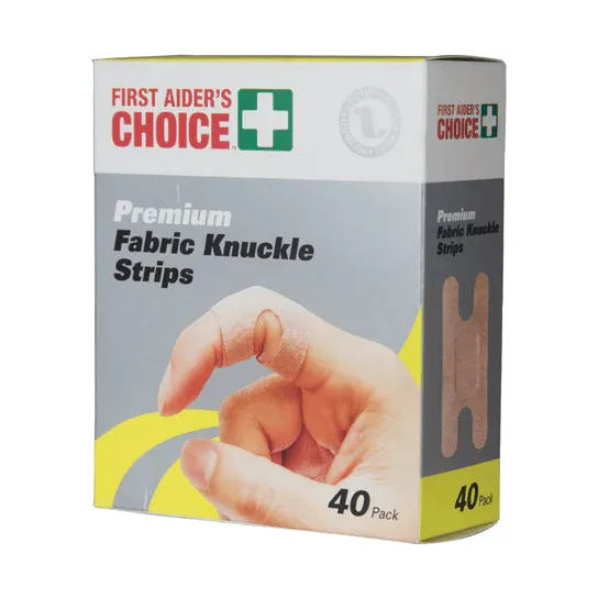 6 Pack First Aiders Choice Premium Knuckle Fabric Strips Bands Fingers Box 40