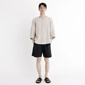 7115 By Szeki Lantern Sleeve Shirt Oatmeal