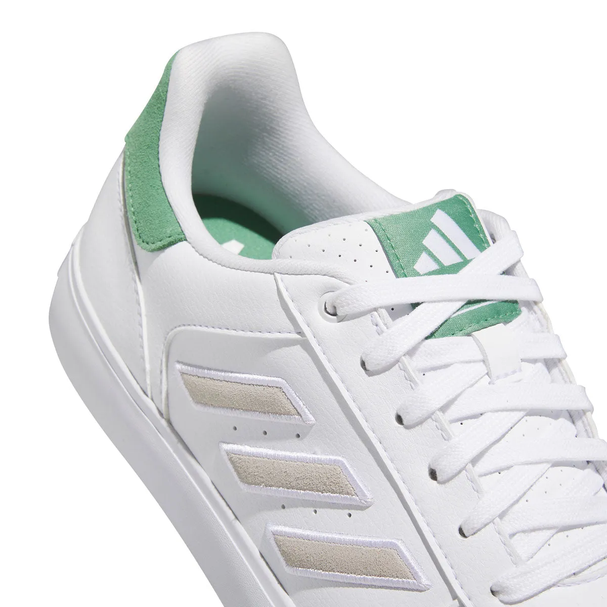 adidas Golf Shoes - White/Green - Retrocross 24 - Spikeless - Preloved