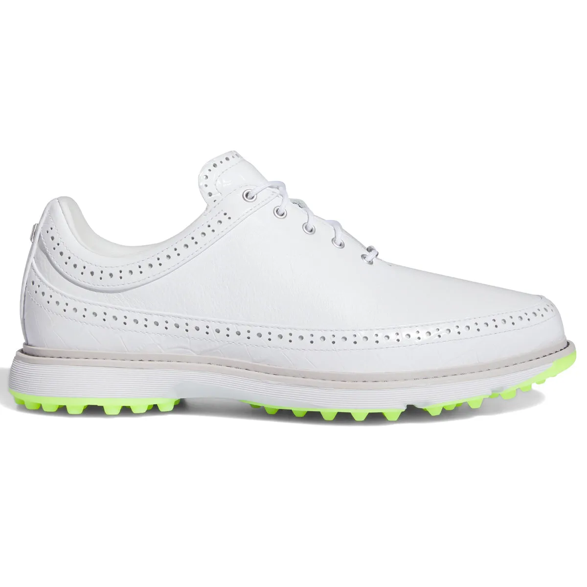 adidas MC80 Golf Shoes - White Silver Lucid Lemon