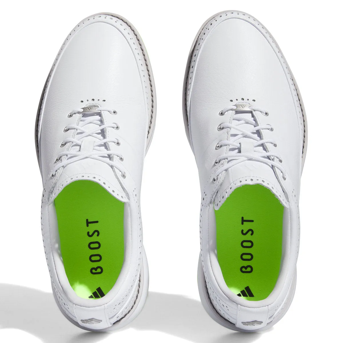 adidas MC80 Golf Shoes - White Silver Lucid Lemon