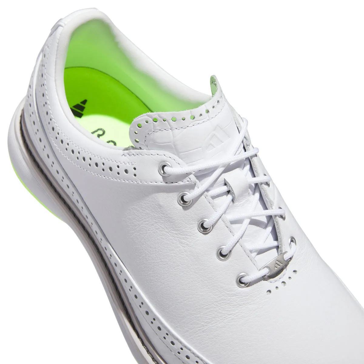 adidas MC80 Golf Shoes - White Silver Lucid Lemon