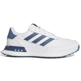 Adidas Spikeless Leather Golf Shoes - White/Navy