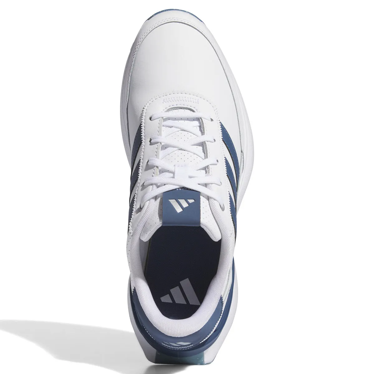 Adidas Spikeless Leather Golf Shoes - White/Navy