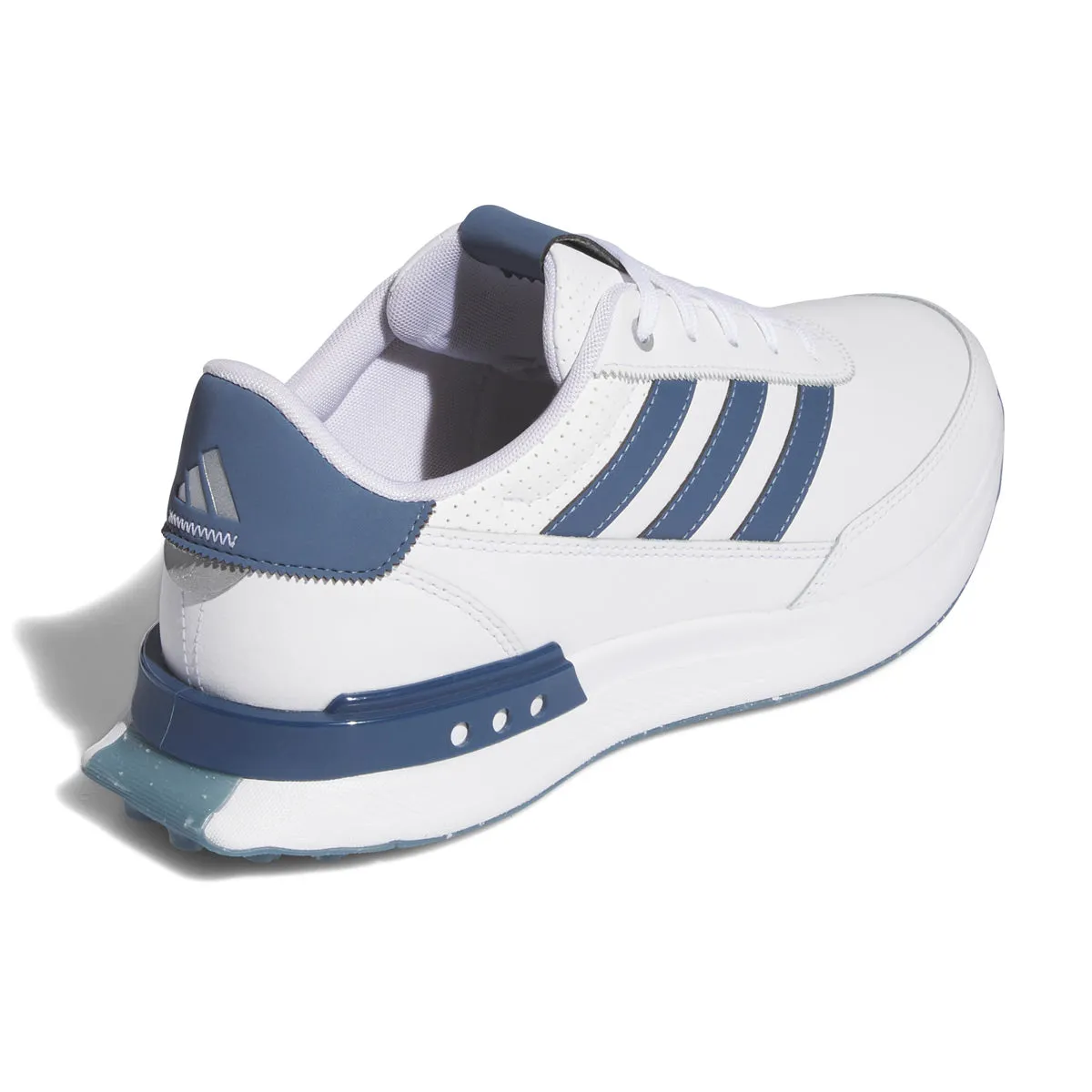 Adidas Spikeless Leather Golf Shoes - White/Navy