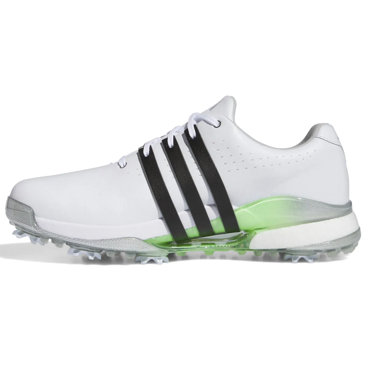 adidas Tour360 24 Boost Golf Shoes - White Black Green Spark