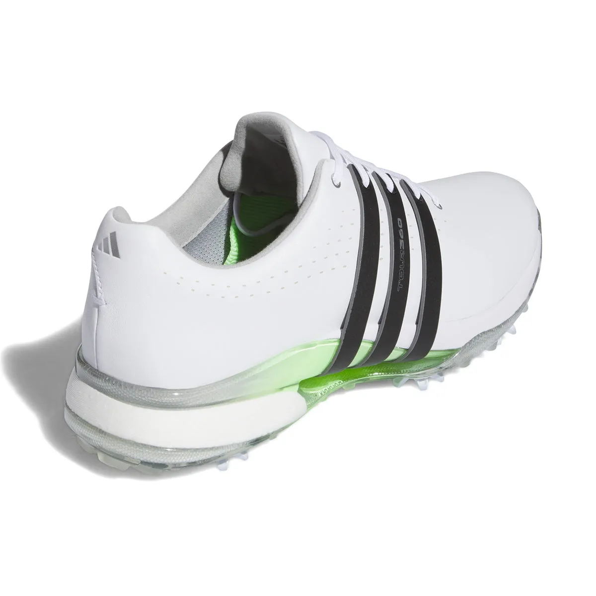 adidas Tour360 24 Boost Golf Shoes - White Black Green Spark