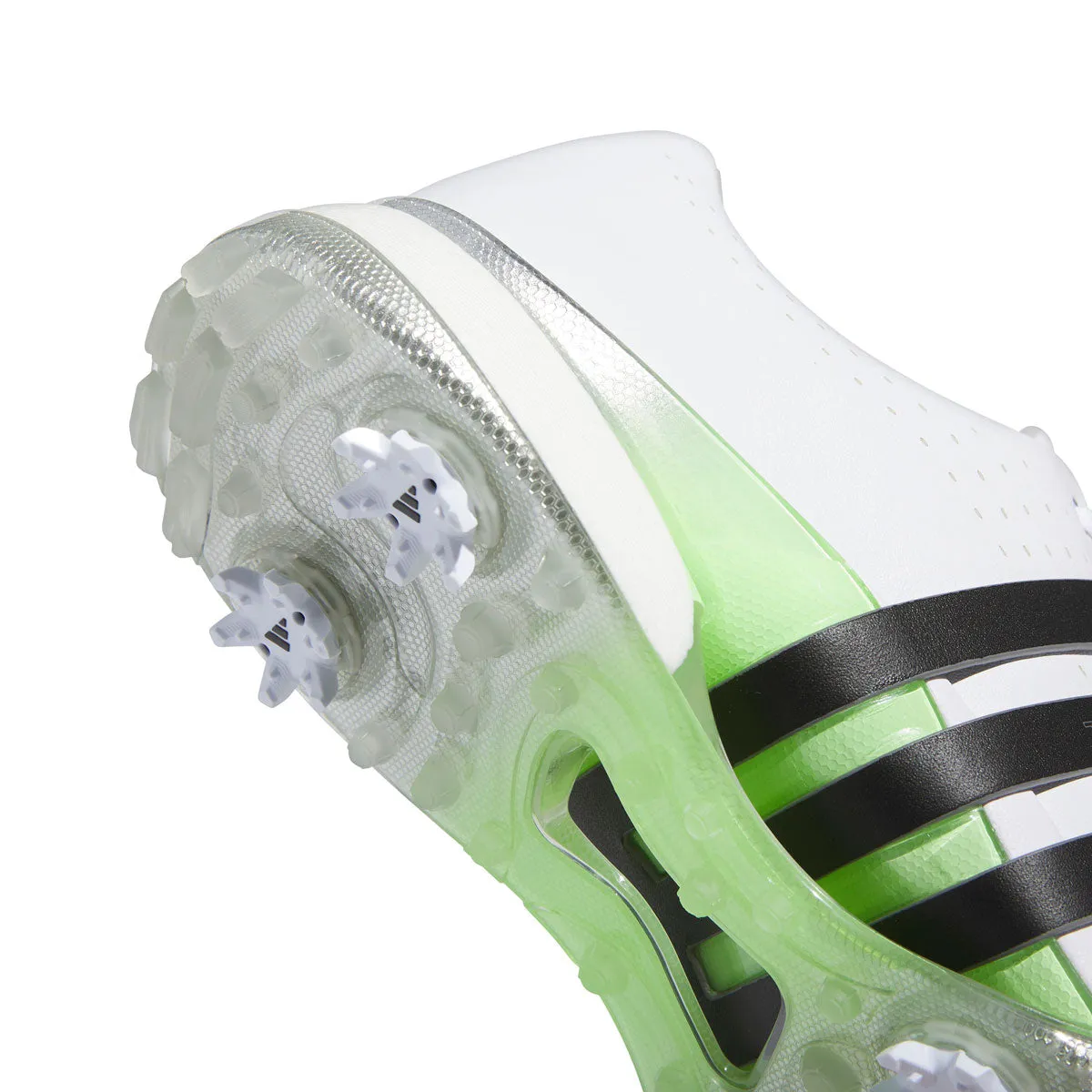 adidas Tour360 24 Boost Golf Shoes - White Black Green Spark