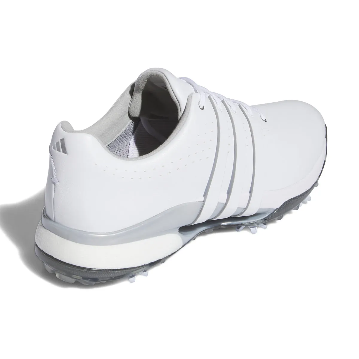 adidas Tour360 24 Boost Golf Shoes - White/White/Silver Metallic for sale