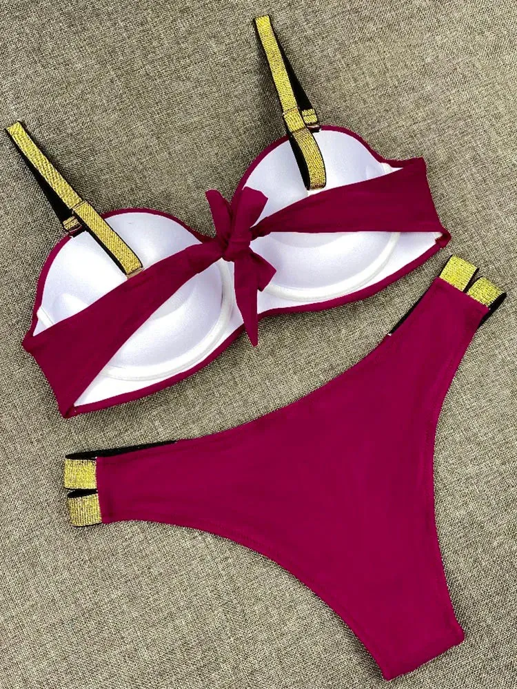 Bandeau Push Up Bikini Two Piece