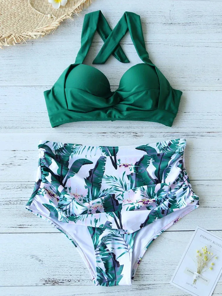 Bandeau Push Up Bikini Two Piece