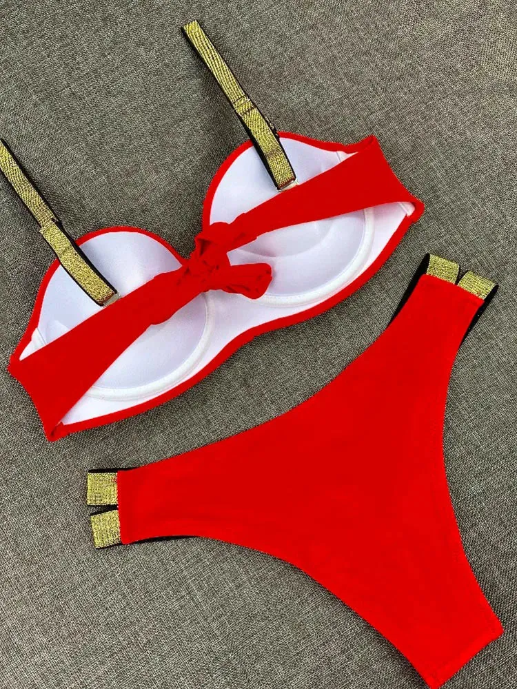 Bandeau Push Up Bikini Two Piece