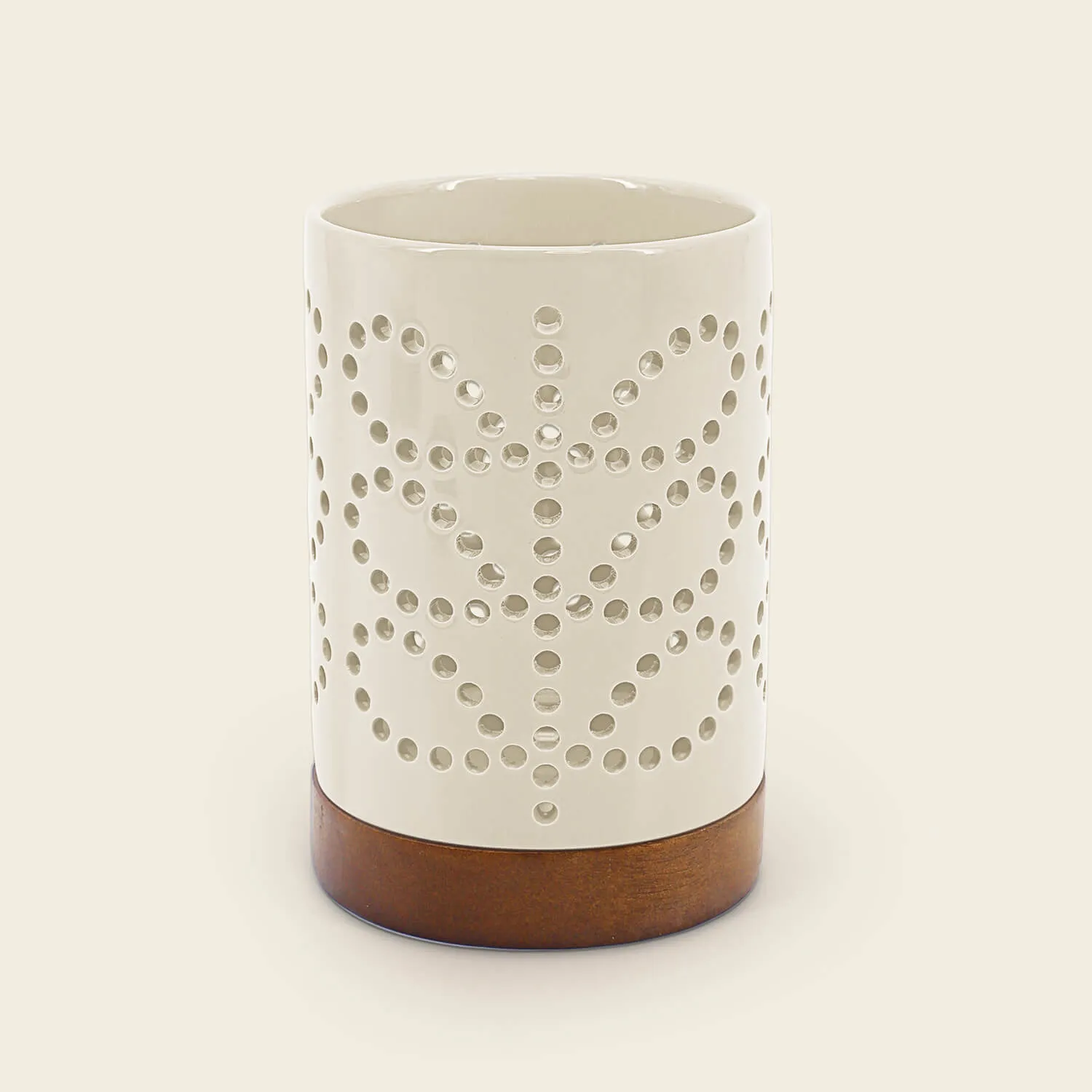 Ceramic Candle Holder - Linear Stem Cream