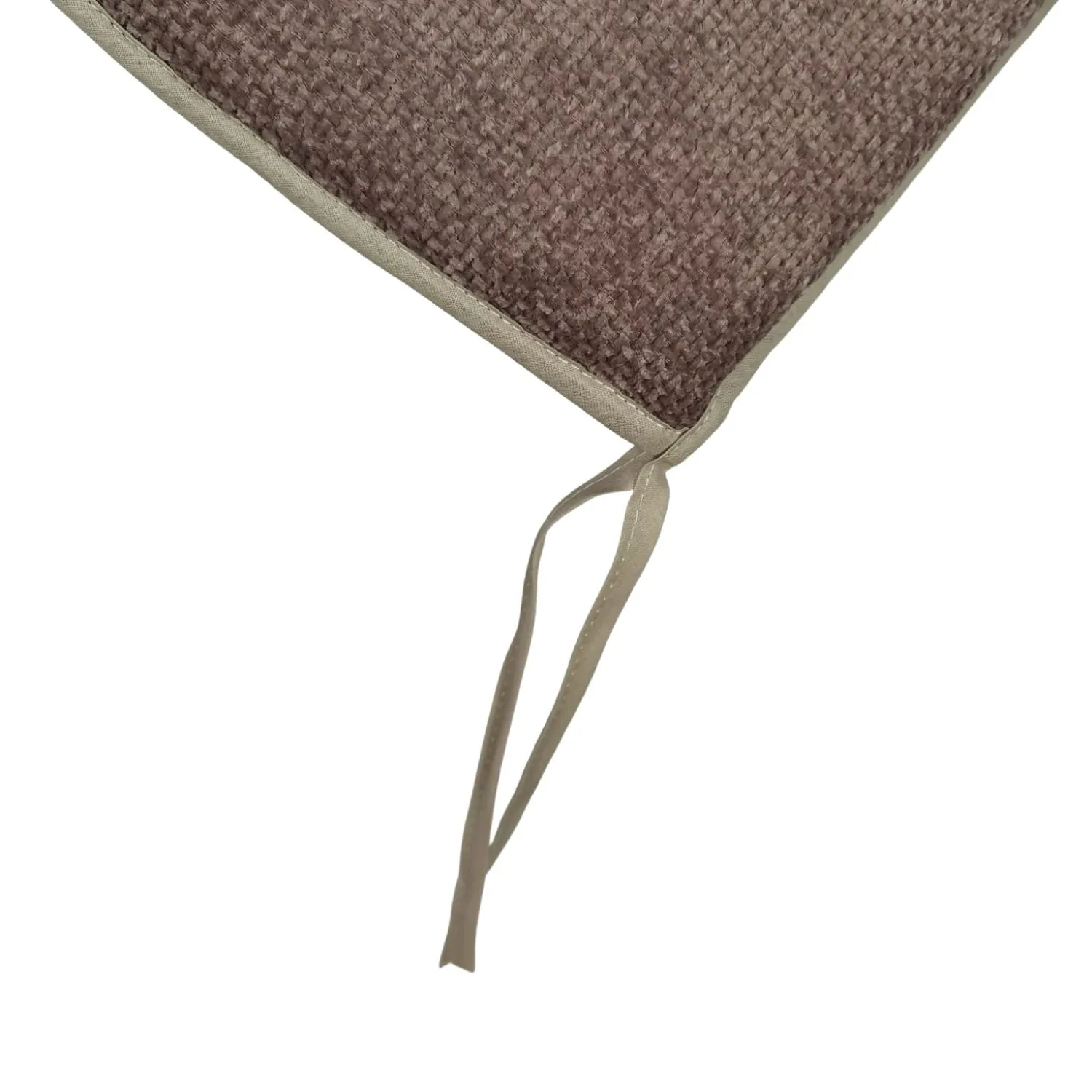 Chenille Chair Pad - Brown