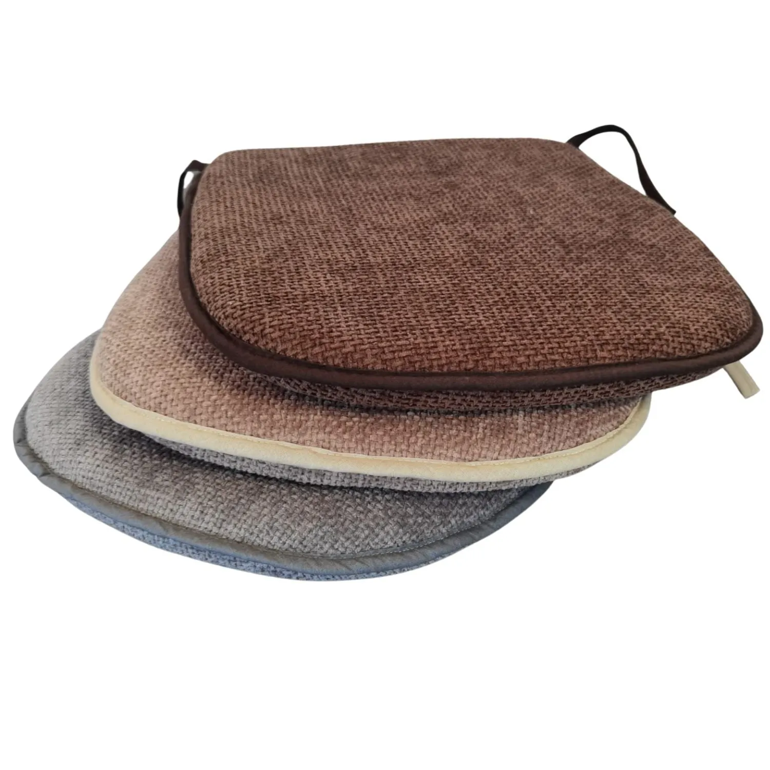 Chenille Chair Pad - Brown