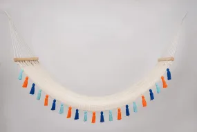 Deluxe Natural Cotton Hammock With Hue Inspired Tassels (Wooden Bar)