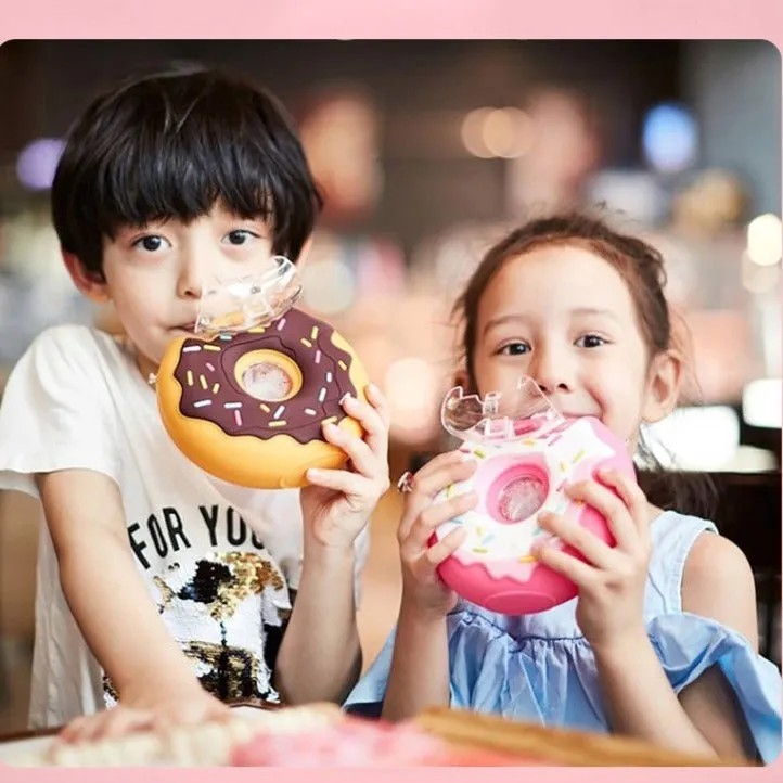 donuts water bottle cup with straw 380ml