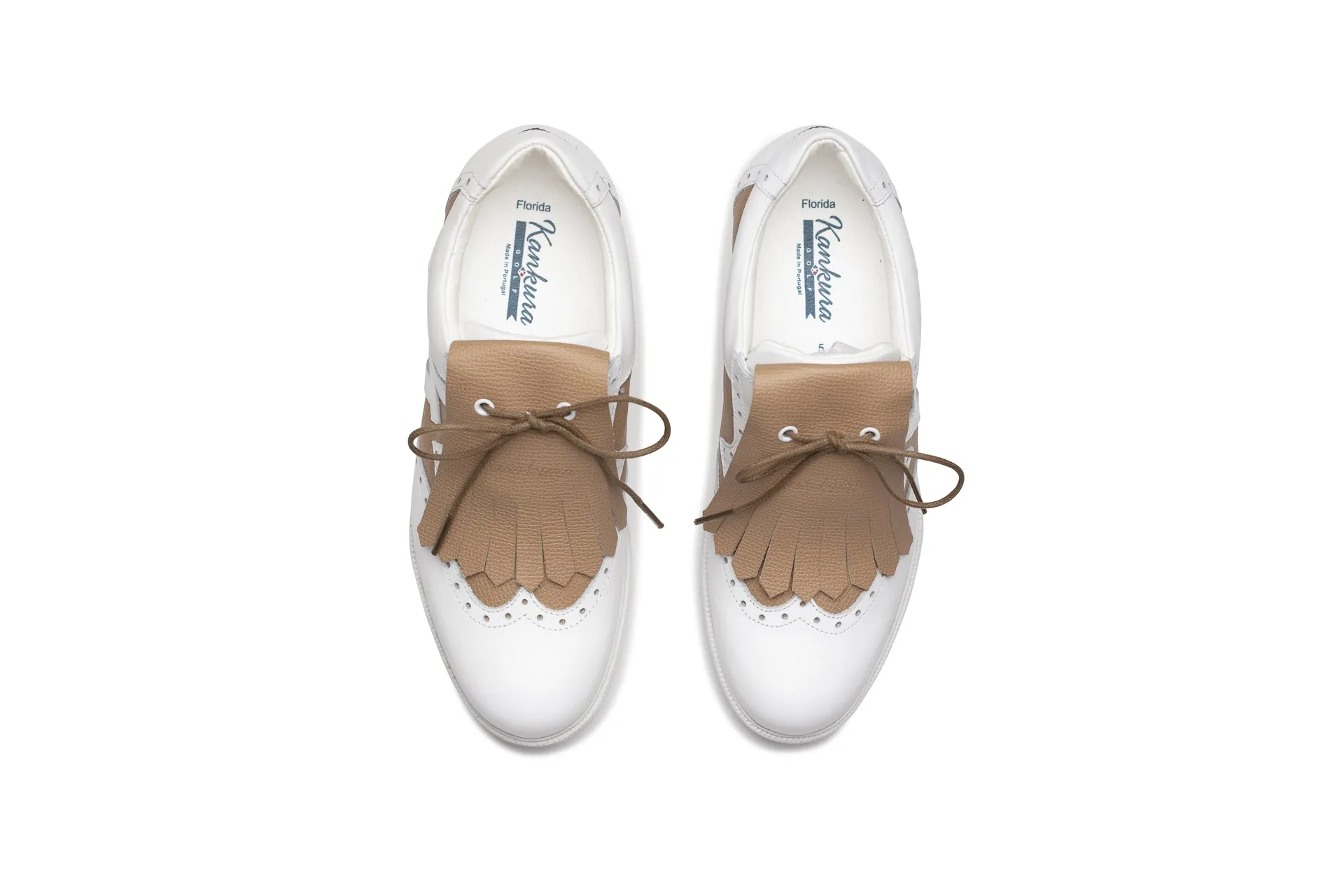 Florida 02  White|Beige   Women's Golf Shoes FL002 02