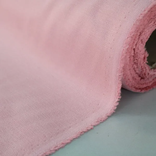 Home Furnishing Fabric Brushed Panama Weave - Peony Pink