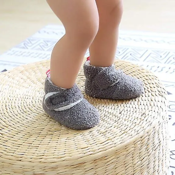 Infant Baby Slippers Girls Boys Booties Warm Baby Socks Shoes Newborn Crib Shoes Baby Footwear 11cm