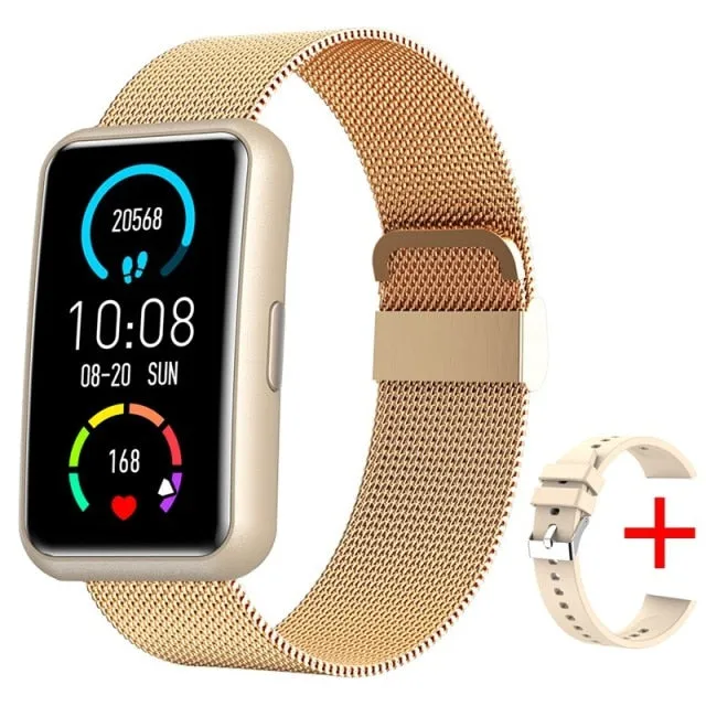 Ladies Sports Fitness Tracker Smartwatch Wristbands for Android IOS