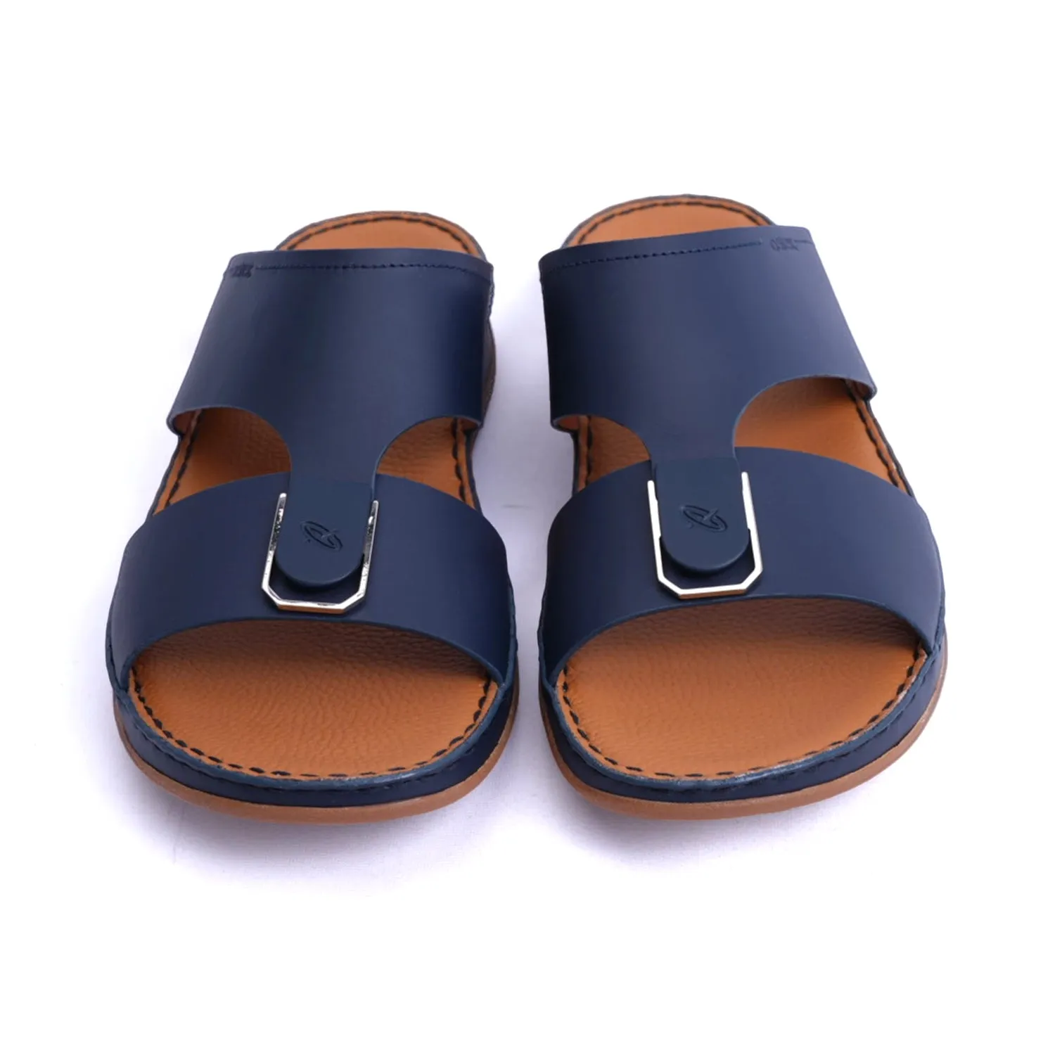 MATTE LEATHER SLIM ICONIC AETREX ARABIC SANDAL NAVY