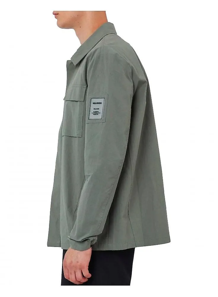 Men's Religion Cotton Terrace Overshirt Olive