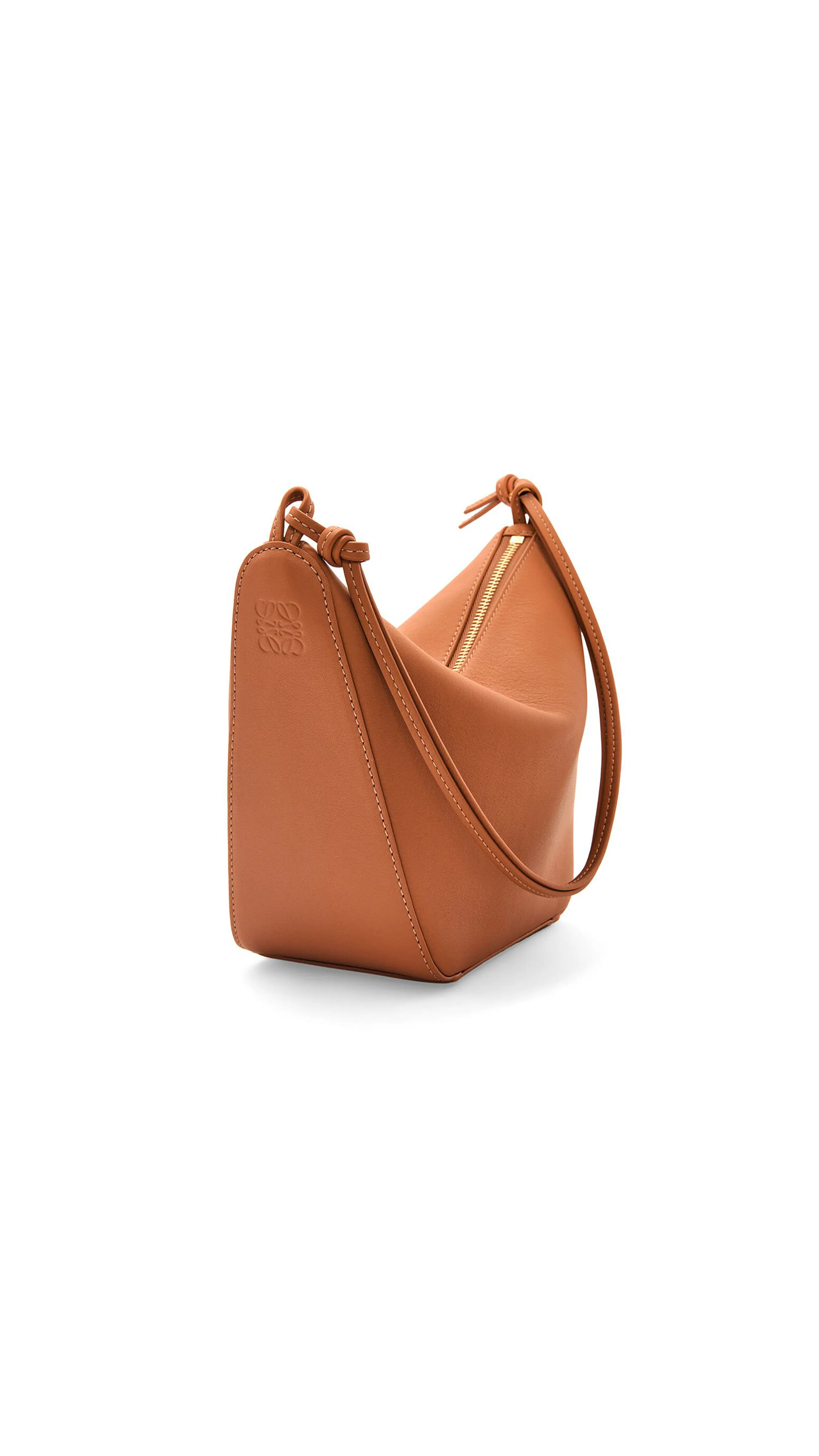 Mini Hammock Hobo Bag in Classic Calfskin - Tan