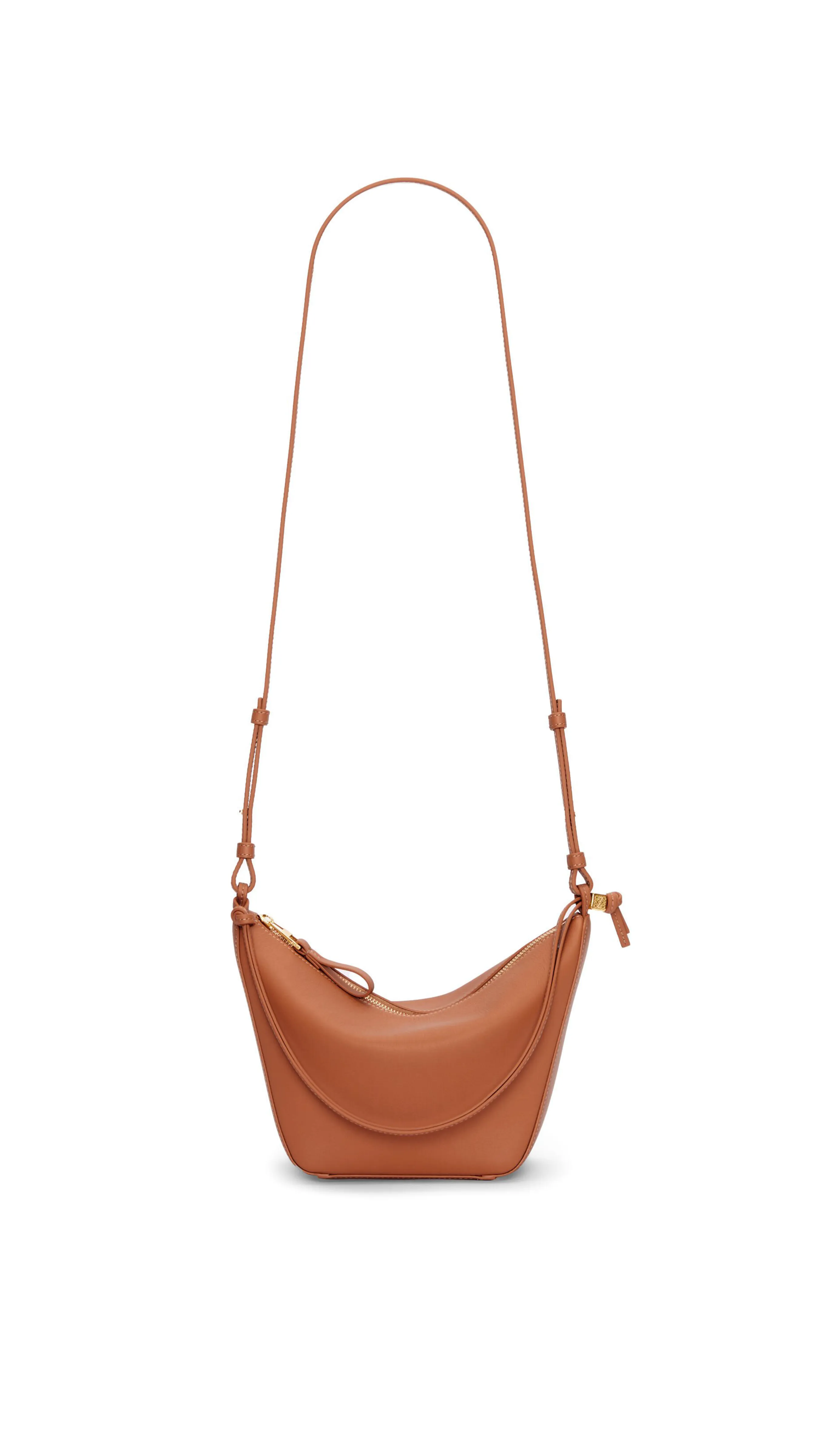 Mini Hammock Hobo Bag in Classic Calfskin - Tan