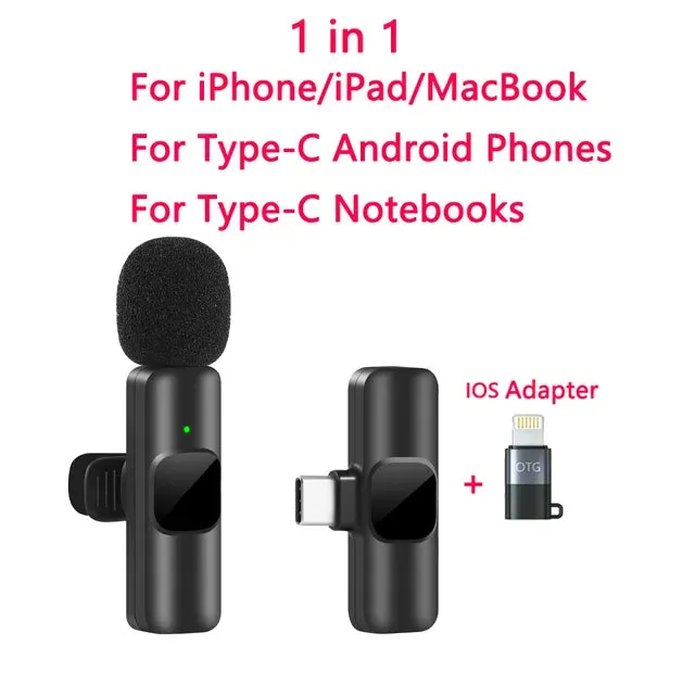 Mini Mic Portable for iPhone Android Live Broadcast