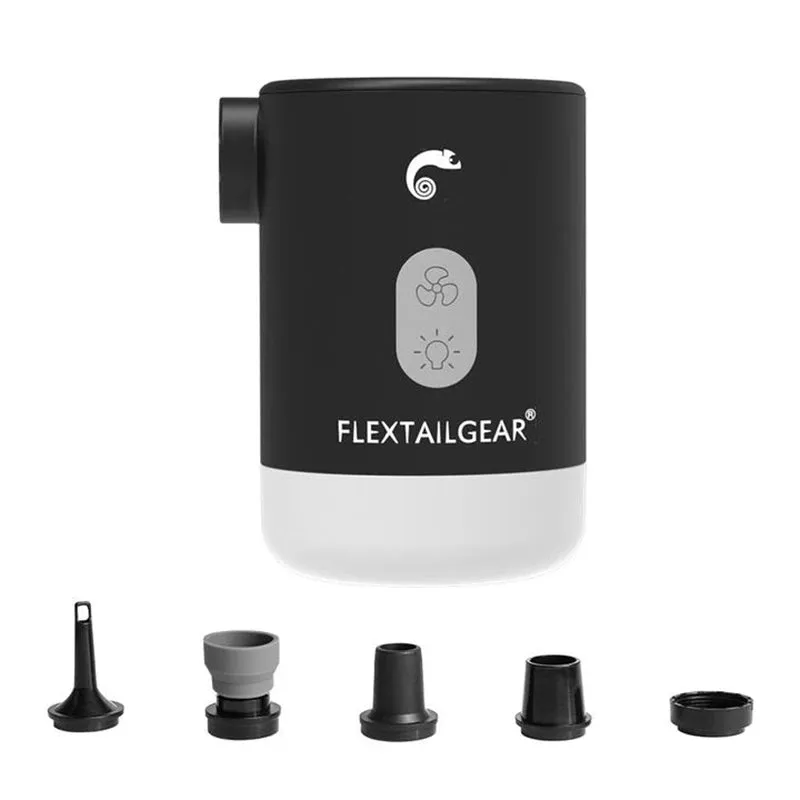 Mini-pompe à air / gonfleur portable 4 en 1 avec éclairage LED USB FLEXTAILGEAR - Max Pump 2 Pro