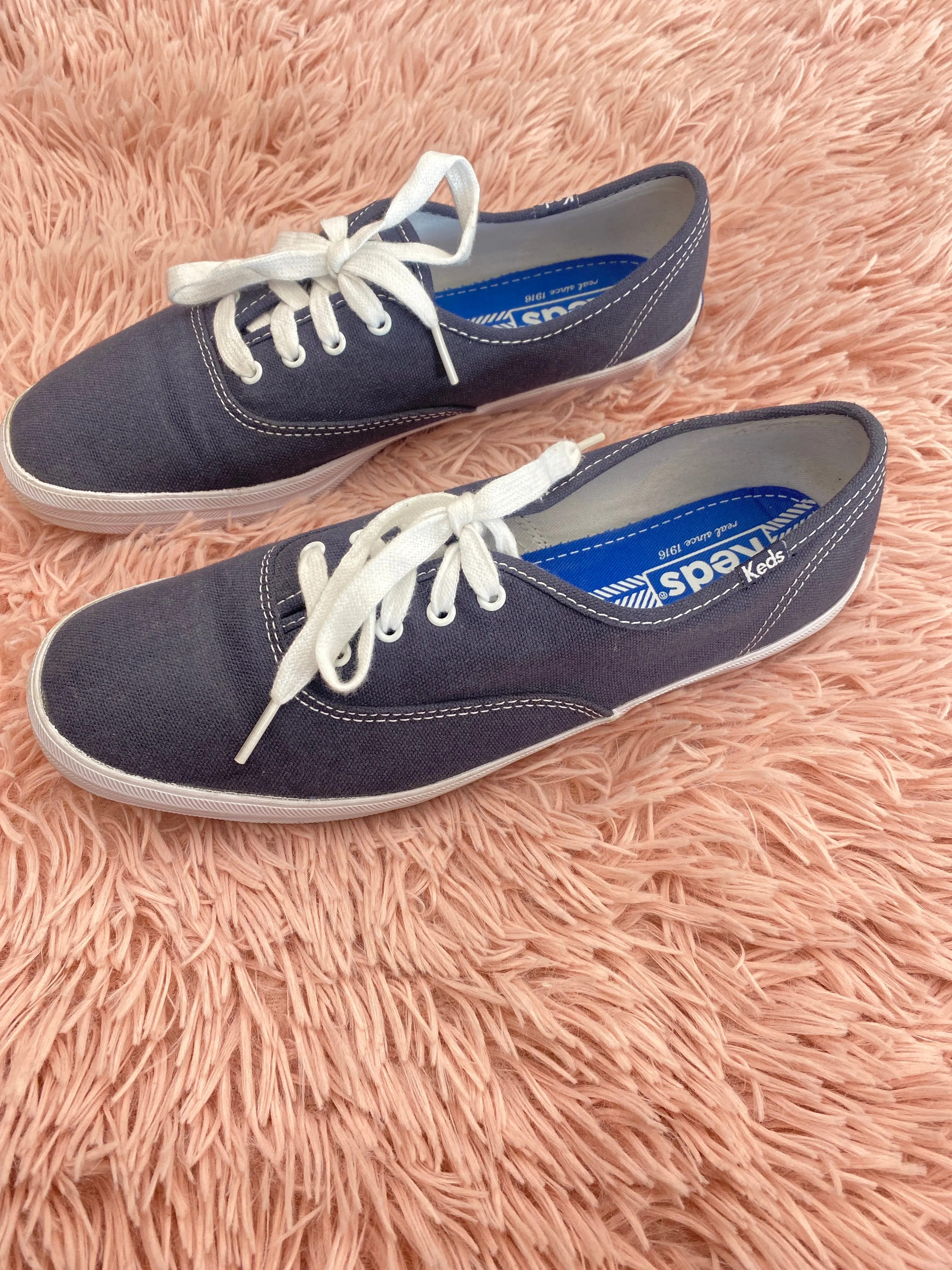 Navy Shoes Sneakers Keds, Size 8.5