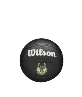 Pelota de Baloncesto Wilson Nba Team Tribute Mini Negro Mil Bucks