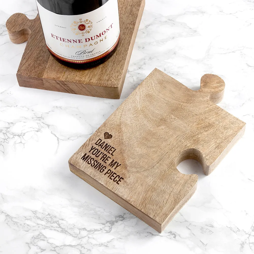 Personalised Missing Piece Jigsaw Bottle Coaster