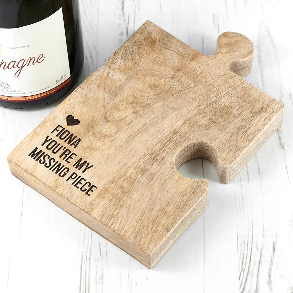 Personalised Missing Piece Jigsaw Bottle Coaster