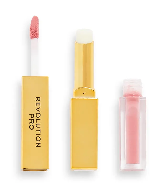 Revolution Pro - Dúo de labial líquido + bálsamo Supreme Stay 24HR - Stripped