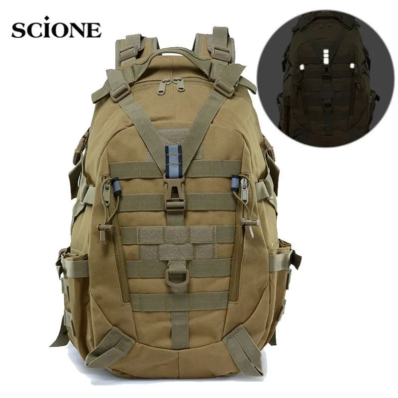 Sac à dos militaire tactique avec bandes réfléchissantes 40L Scione - Backapcak outdoor