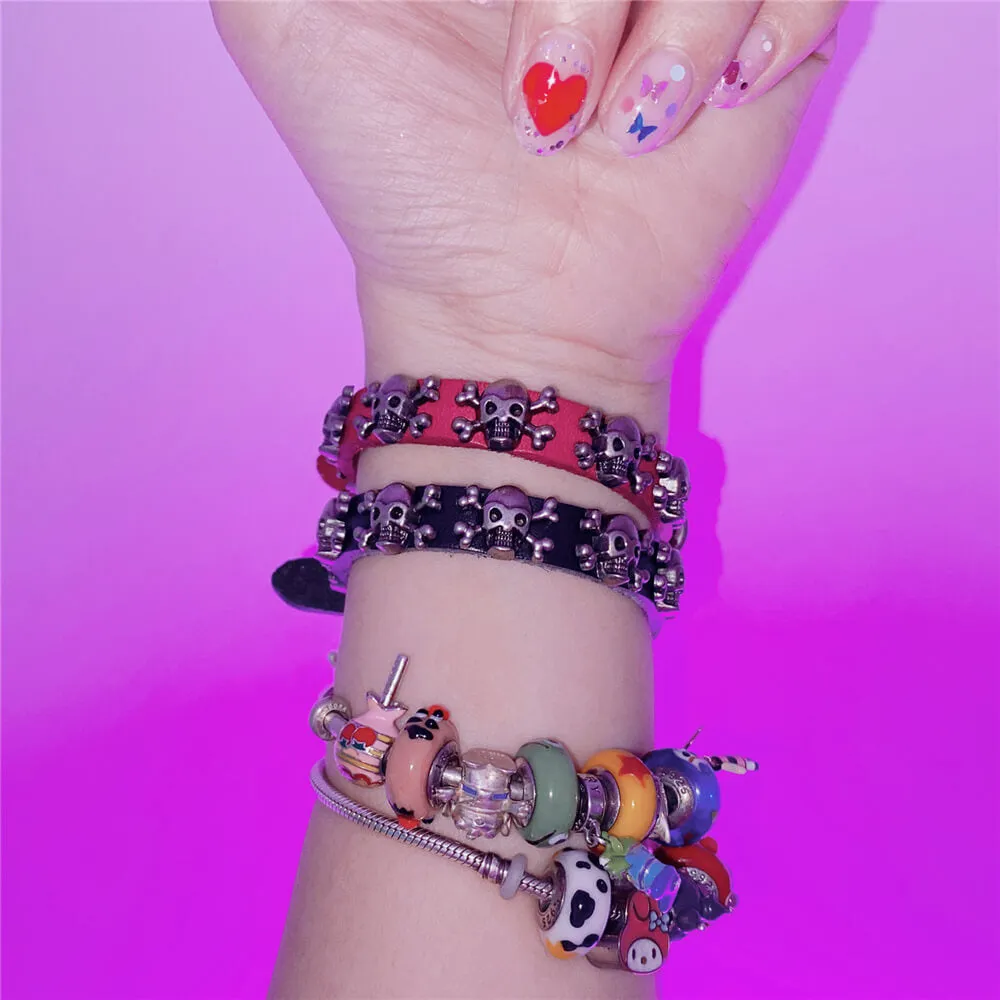 Skeleton punk puppy Y2K bracelet 52022 for sale