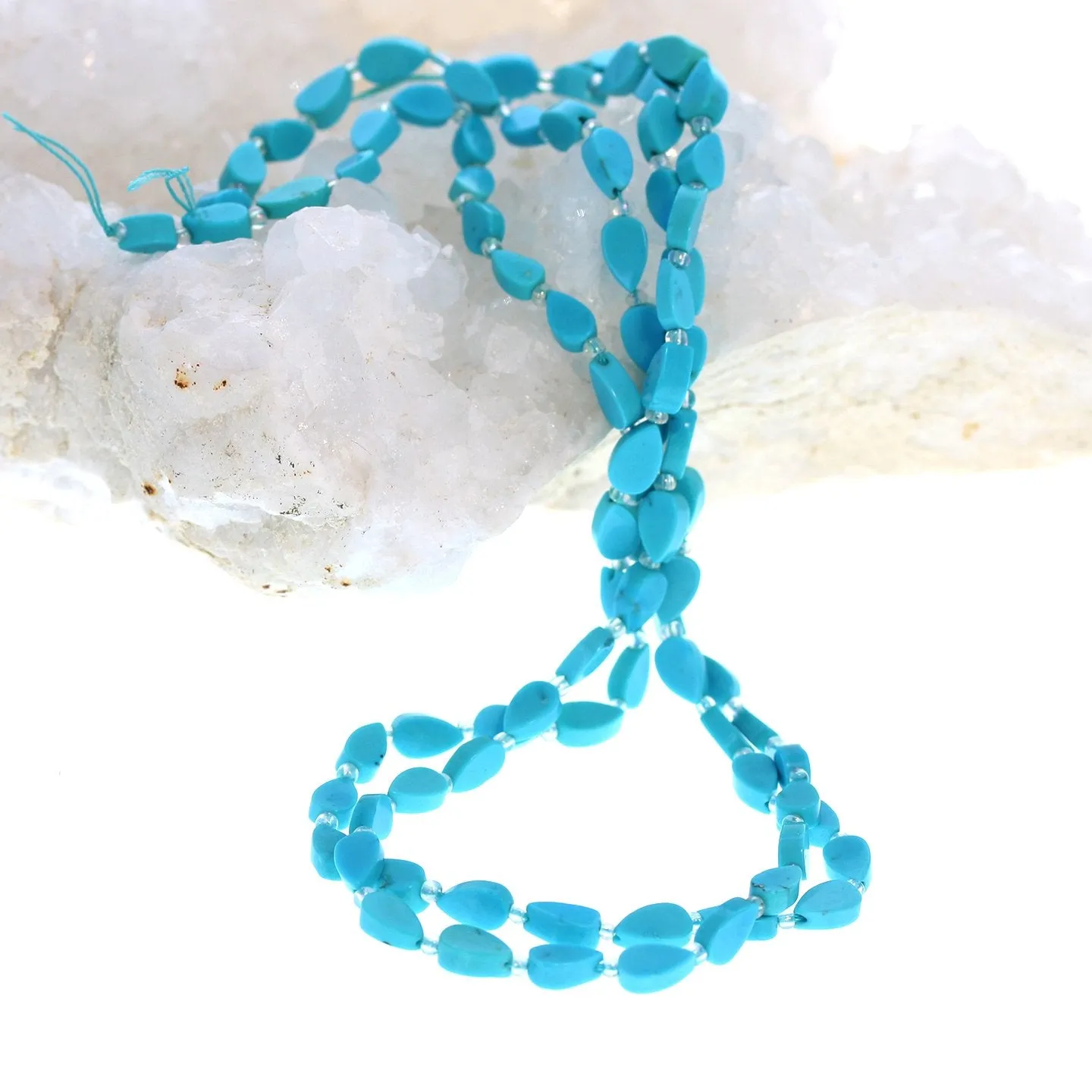 Sleeping Beauty Turquoise Teardrop Beads 8X5Mm 15