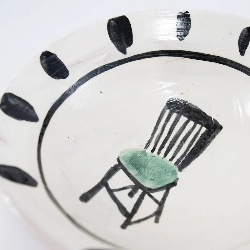 Small Shallow Bowl with Chair