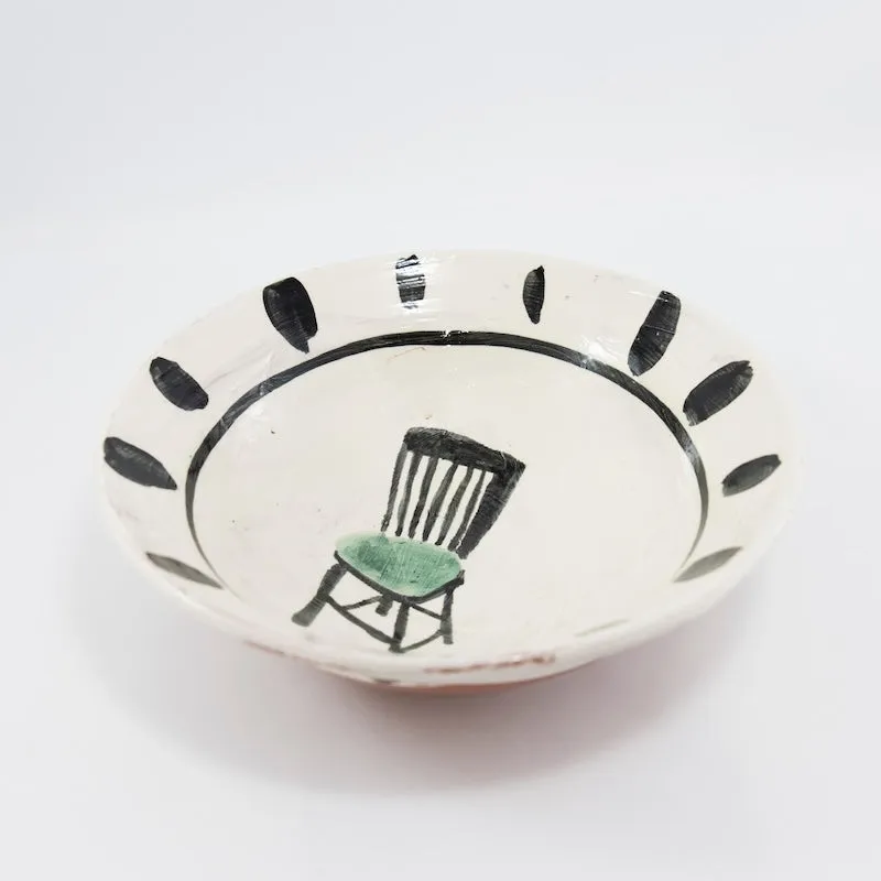 Small Shallow Bowl with Chair