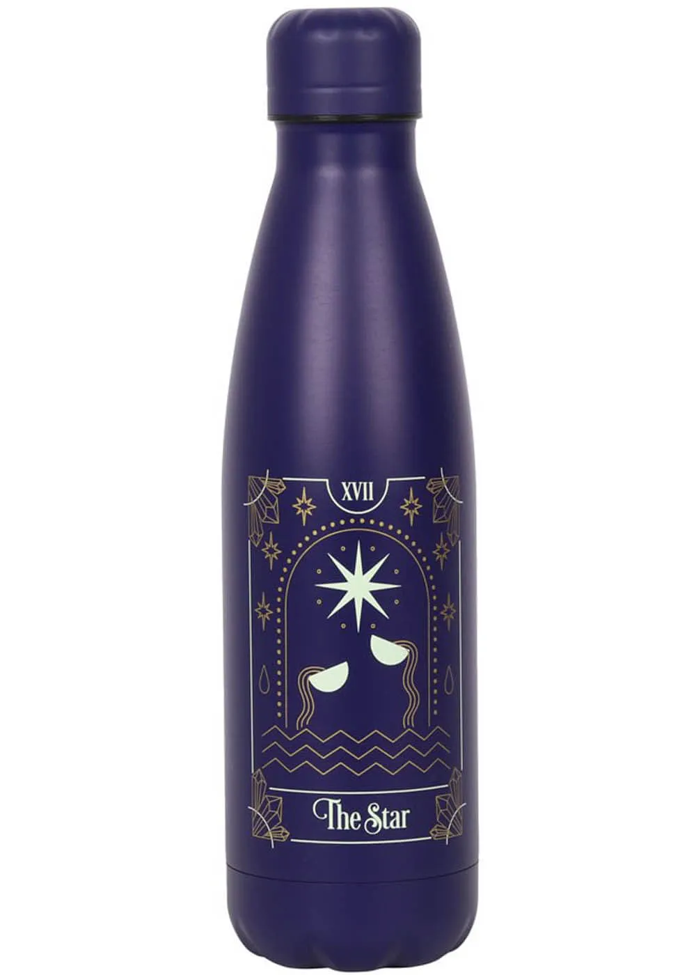 Succubus The Star Tarot Metal Water Bottle Blue