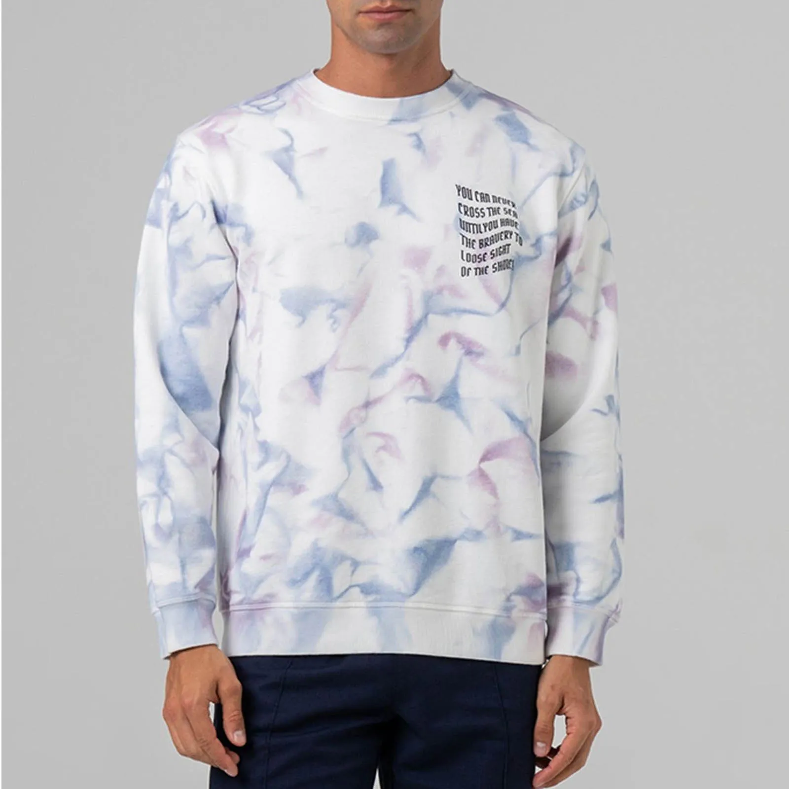 Sudadera Bolt Tie-Dye Fleece Crew True Blue