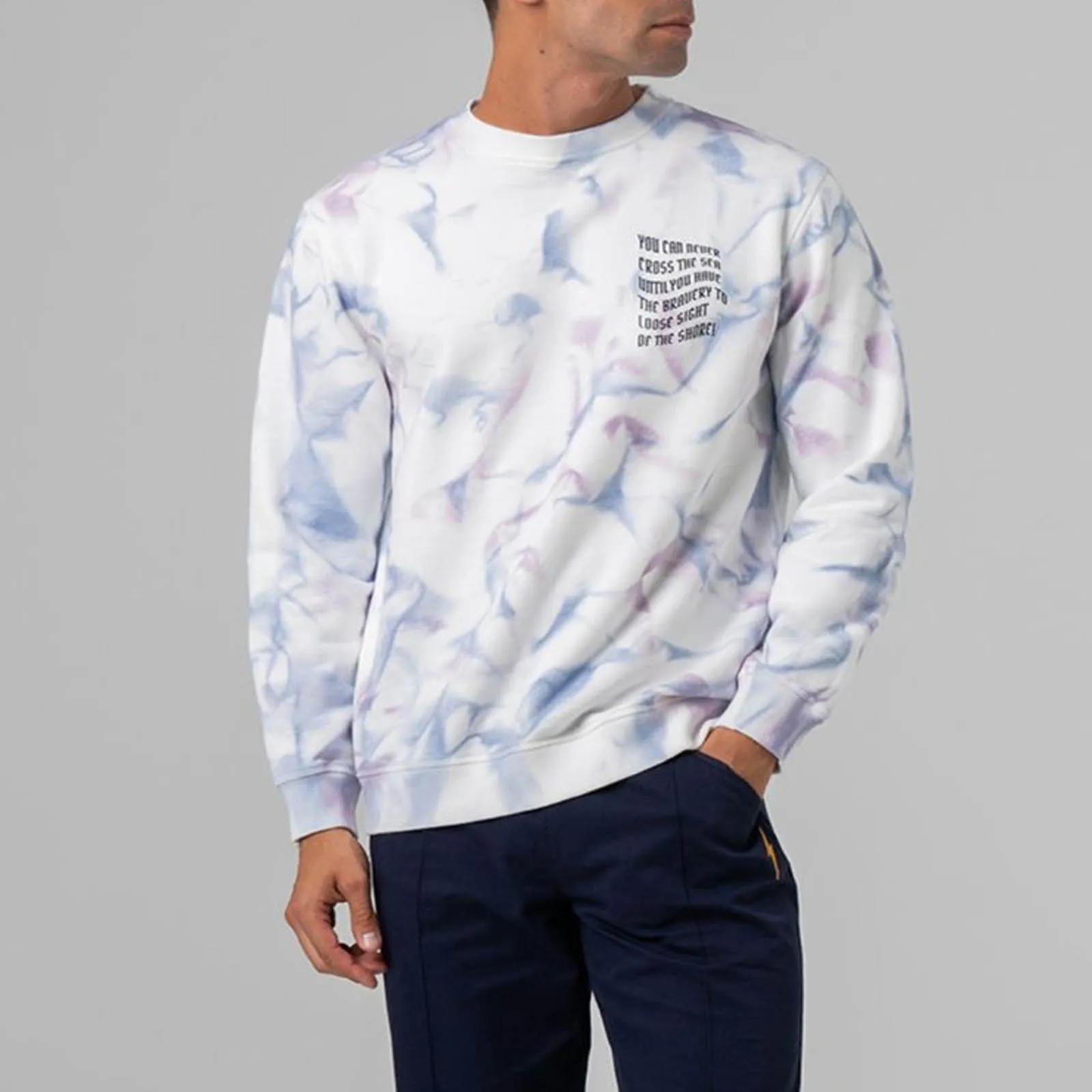 Sudadera Bolt Tie-Dye Fleece Crew True Blue