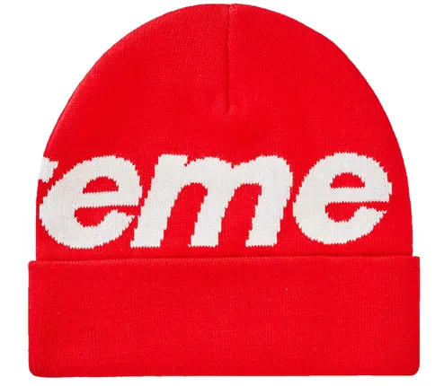 Supreme Big Logo Beanie (FW19) Red