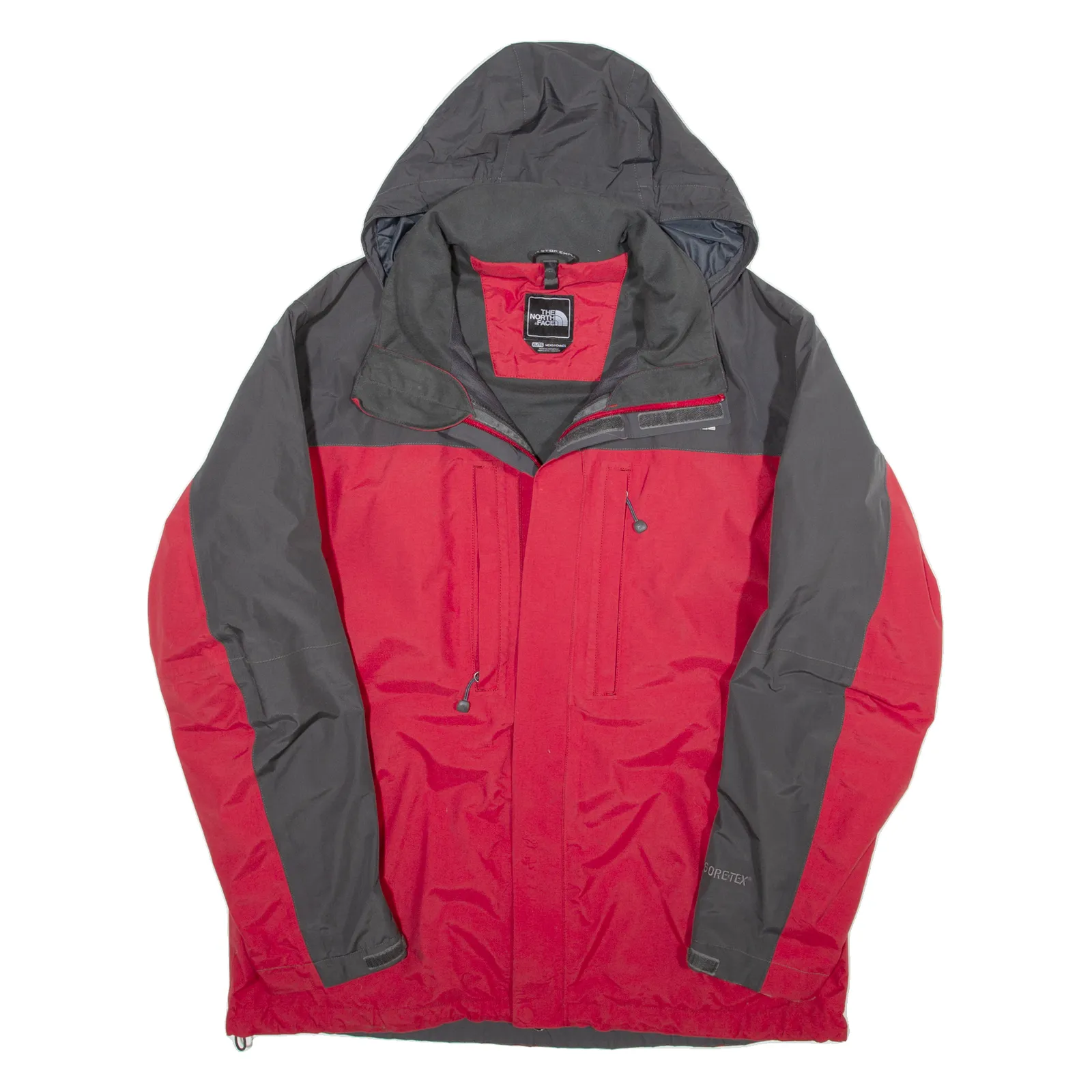 THE NORTH FACE Gore Tex Mens Rain Jacket Red Hooded XL